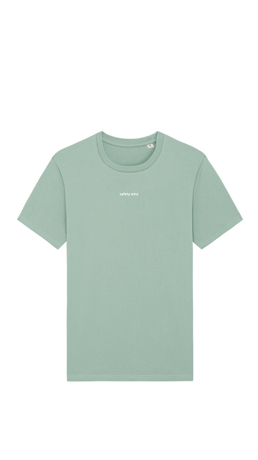 safety wins – Grünes T-Shirt mit normaler Passform