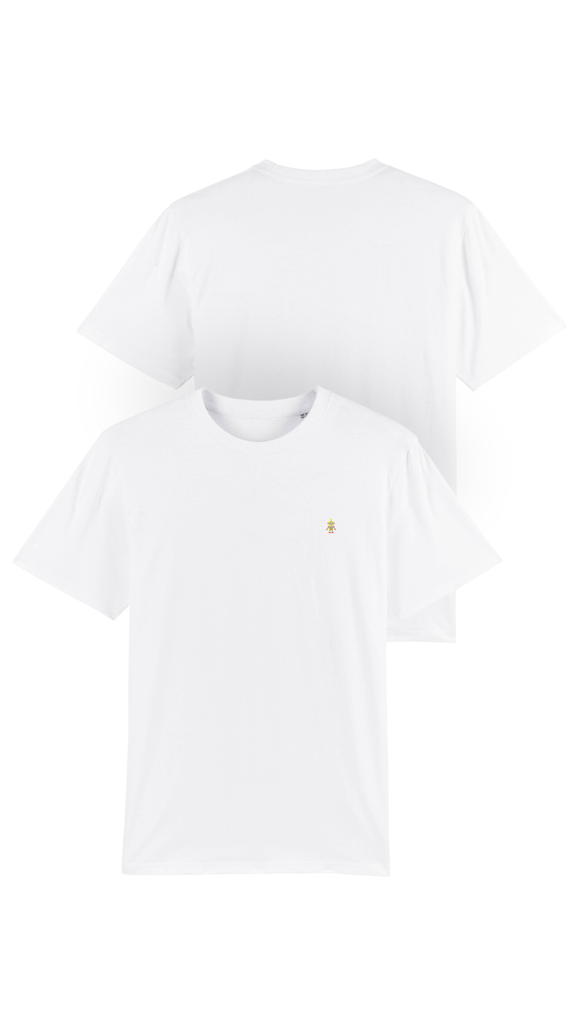 Robot – White Heavy Regular Fit T-Shirt