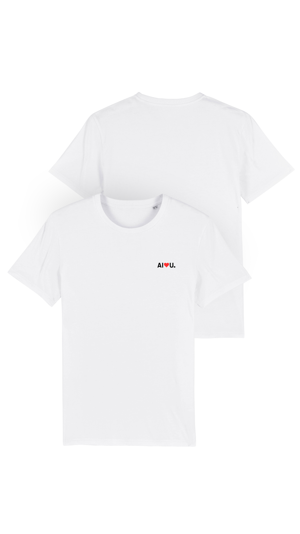 AI Loves U – Weißes T-Shirt mit normaler Passform