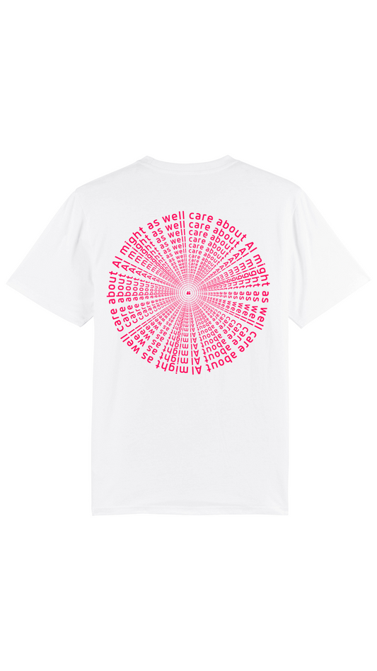 might as well care about AI  – Weißes schweres T-Shirt mit normaler Passform