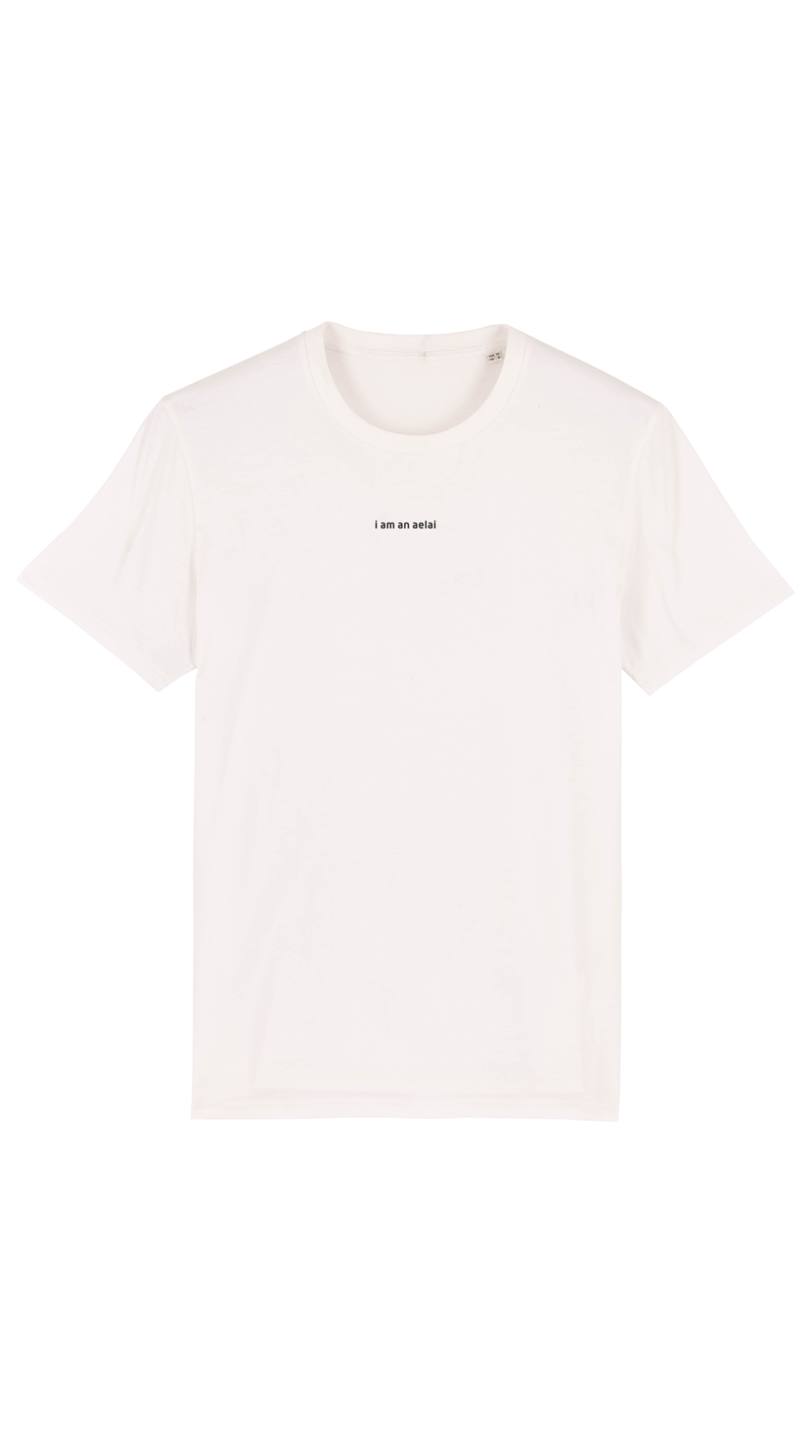 i am an aelai – T-Shirt in Off-White mit normaler Passform