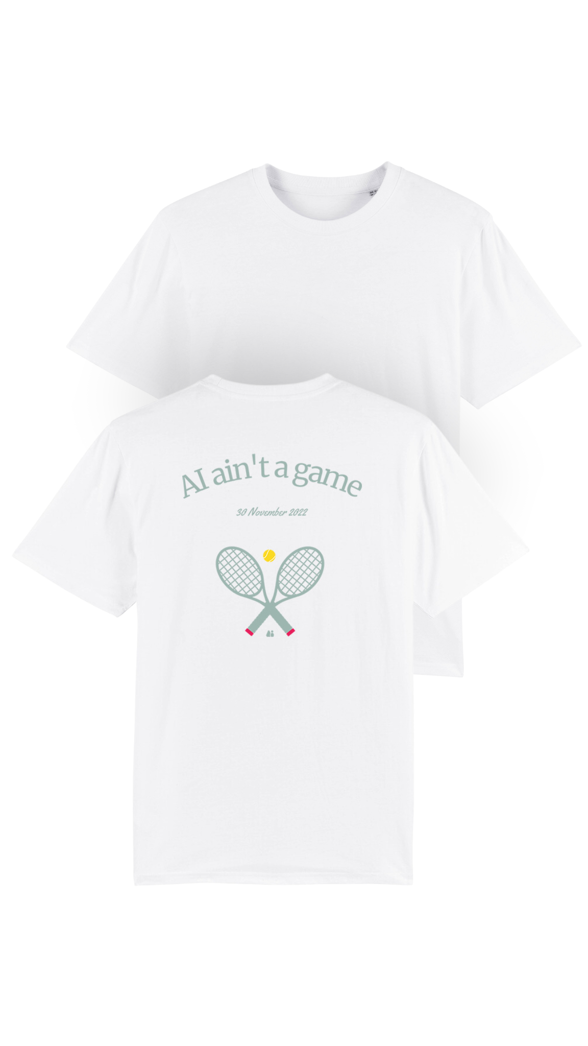 AI ain’t a game – White Regular Fit T-Shirt