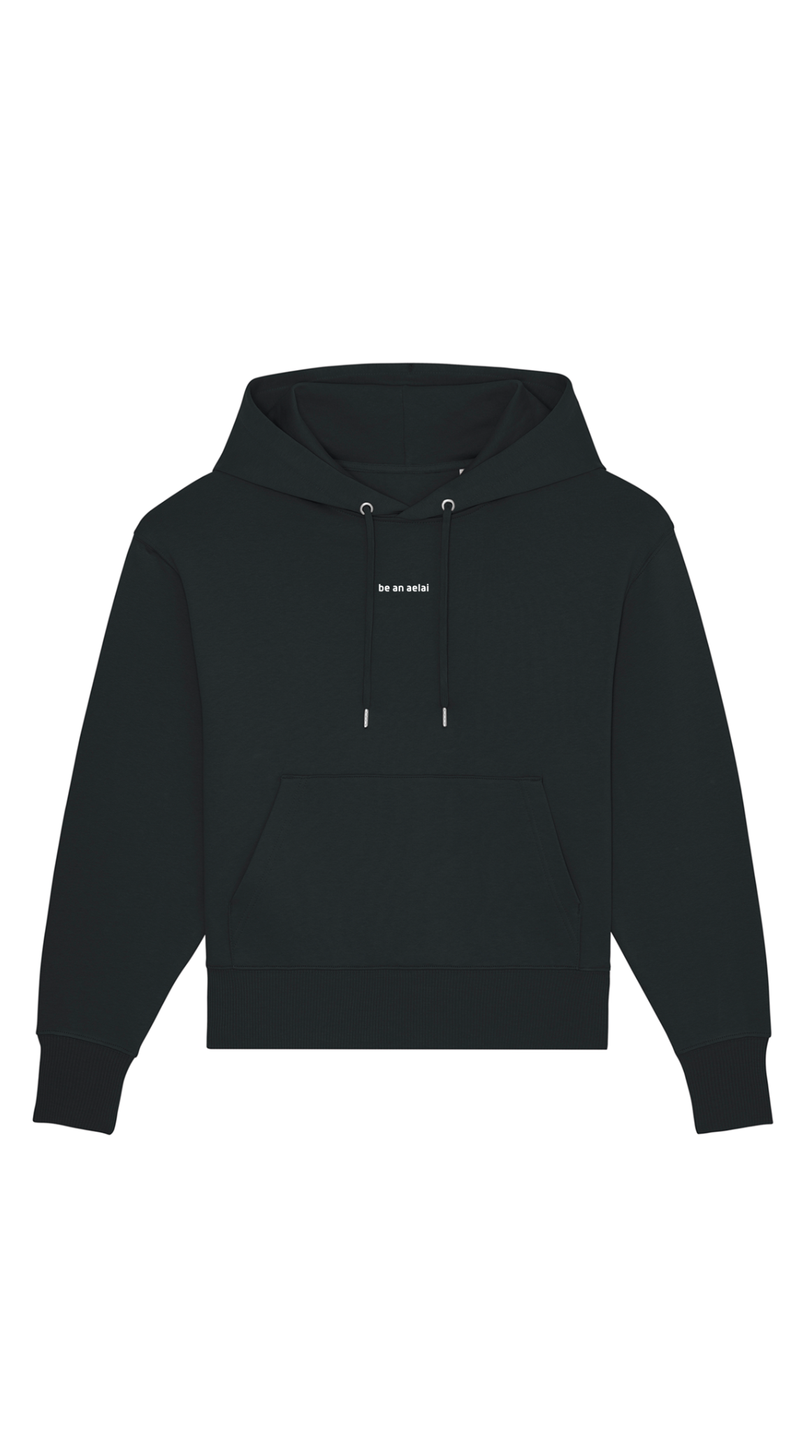 be an aelai – Schwarzer Hoodie mit relaxter Passform