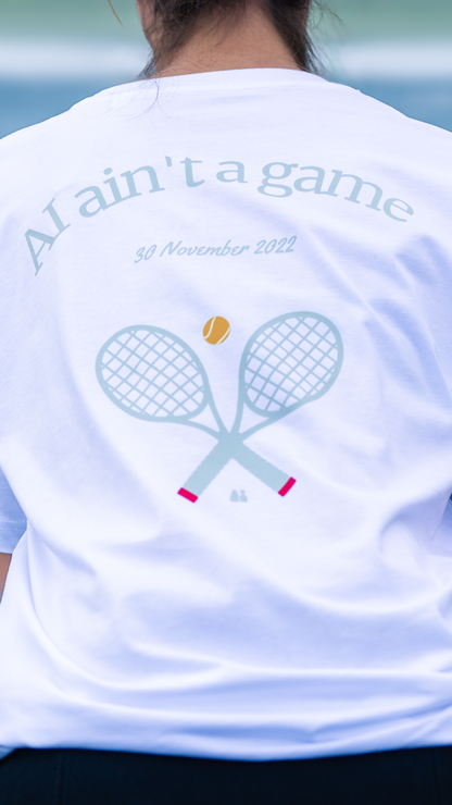 AI ain’t a game – Weißes T-Shirt mit relaxter Passform