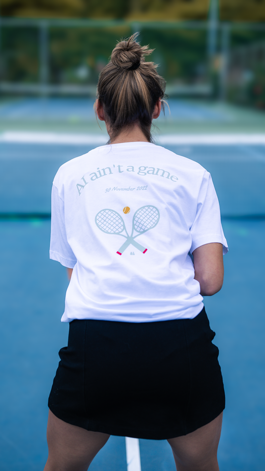 AI ain’t a game – Weißes T-Shirt mit relaxter Passform