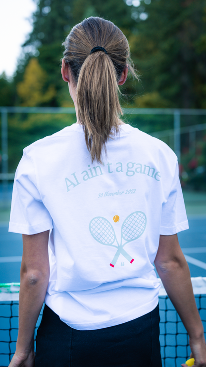 AI ain’t a game – White Regular Fit T-Shirt